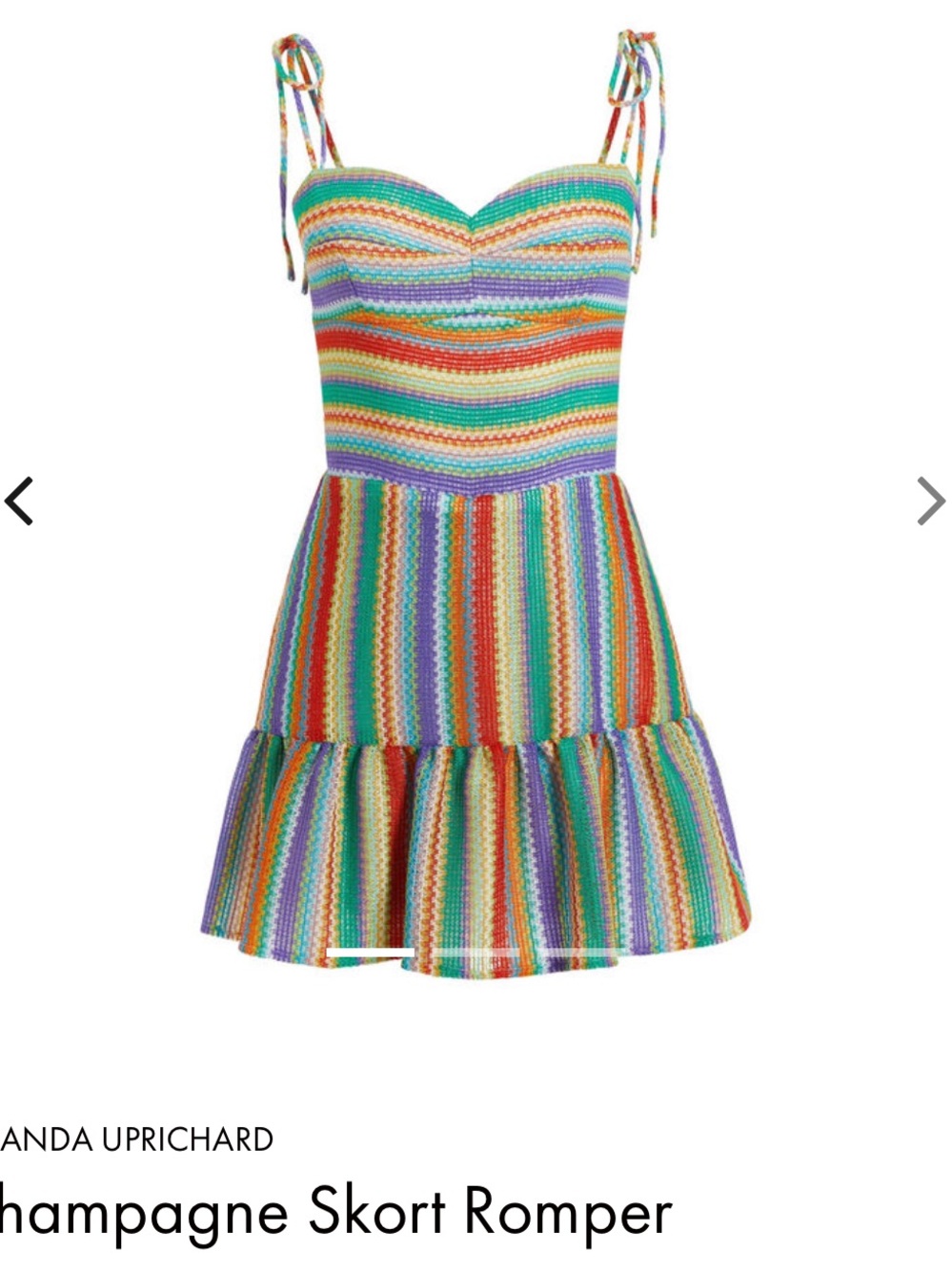 AMANDA UPRICHARD X REVOLVE 
Champagne Skort Romper - Size L (Sold out online)💛💚😊